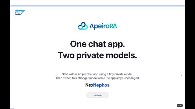 One chat app. Two private models.