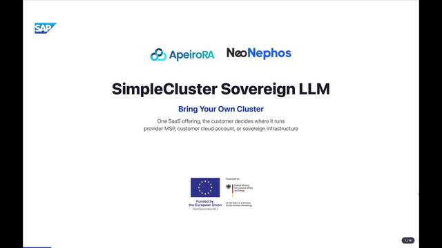 SimpleCluster Sovereign LLM – Bring Your Own Cluster